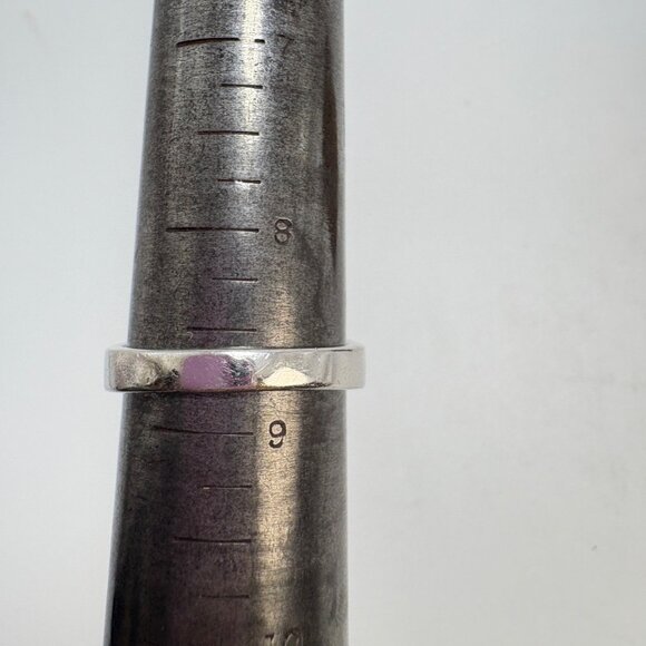 VTG Sterling Silver 925 Three Stone Cubic Zirconia Statement Ring Size 8.75 - Picture 12 of 12